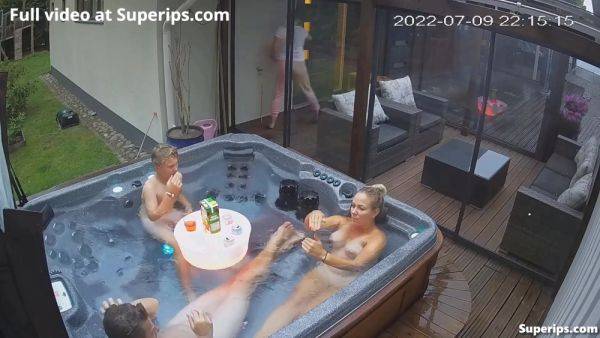 Ipcam German Nudist Family Enjoys The Jacuzzi - hclips.com - Germany on systemporn.com