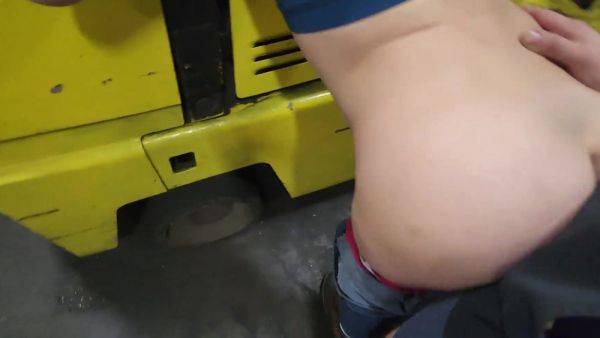 Sexy Co-Worker Gets Roughly Fucked on Forklift with Deep Creampie - anysex.com on systemporn.com