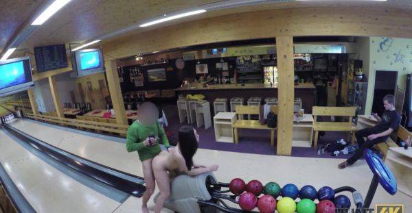 Aroused amateur babe fucked at the bowling alley without knowing she is being filmed - alphaporno.com - Czech Republic on systemporn.com