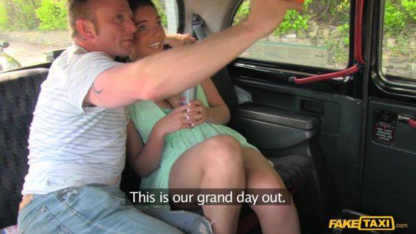 Busty Girl Fucked By Boyfriend While Cabbie's Cock Fills Her Mouth - Threesome Reality Taxi Sex - xhand.com - Czech Republic on systemporn.com