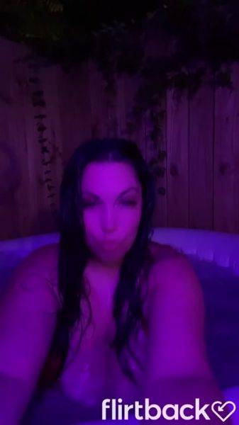 Brunnette flashing her boobs at the hot tub - hotmovs.com on systemporn.com