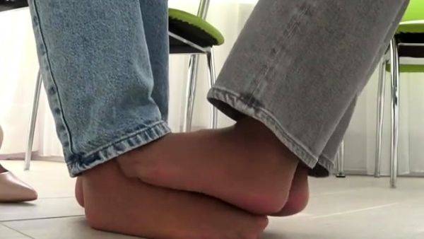 My Fetish Fantasies - Footsie under the table in nylon - drtuber.com on systemporn.com
