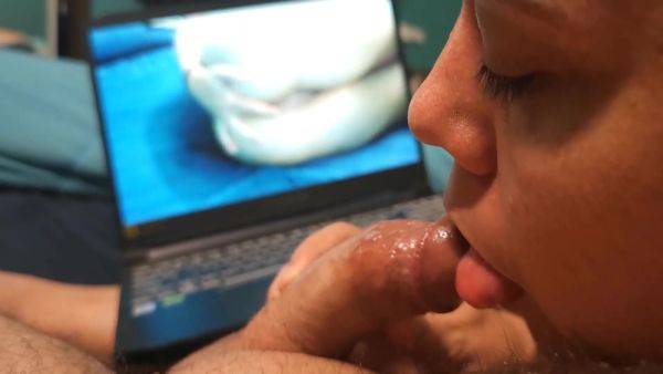 Watching My Porn While Giving Handjob - hclips.com on systemporn.com