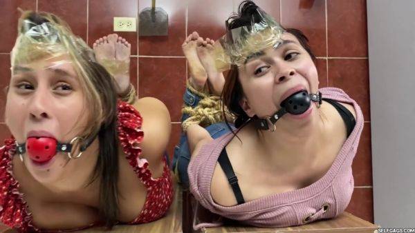 Hotties Has Fun Being Two Bound And Gagged Girls In Tight Bondage - videomanysex.com - Spain on systemporn.com