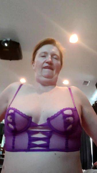 Wife Purple Lingerie Rides a Bull who skypes hubby - drtuber.com on systemporn.com