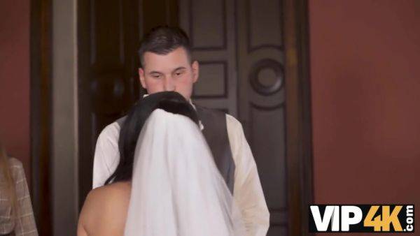 VIP4K. Horny newlyweds cant resist and get intimate right after wedding - hotmovs.com on systemporn.com