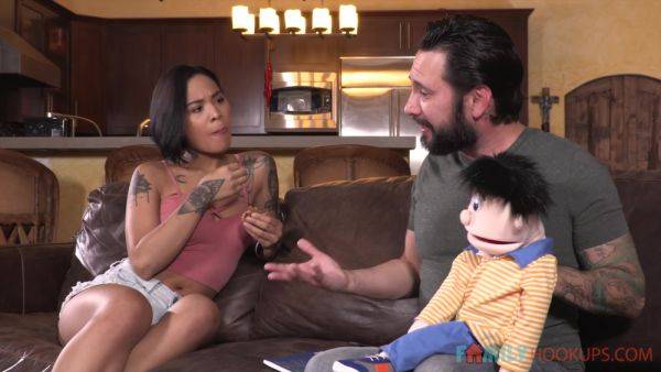 Aroused Asian shows off nude and slutty in great lust for the man's dick in both holes - xbabe.com on systemporn.com