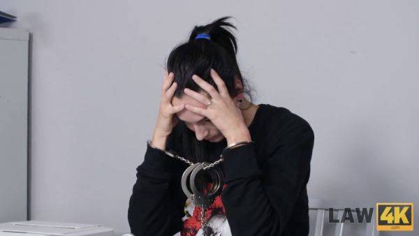 Naughty jailbait pays with her tight pussy for freedom in Law4k reality video - sexu.com on systemporn.com