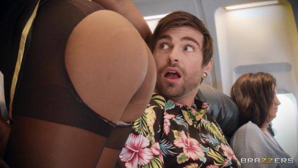 LaSirena69 and Hazel Grace pleasuring lucky dude on plane - xhand.com on systemporn.com