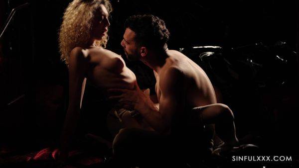 Curly blonde plays erotic smashing inches of huge dick down her holes in a very sensual round - hellporno.com on systemporn.com