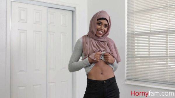 Milu Blaze enjoys getting her big tits and ass drilled in hijab while her stepsister pleases her - sexu.com on systemporn.com
