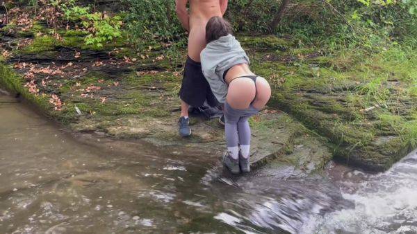 Hot Hiker Gets Fucked In The Woods By The River! - hclips.com on systemporn.com