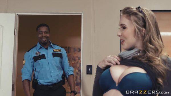 Black security guard fucks sexy redhead chick in the library - xtits.com on systemporn.com