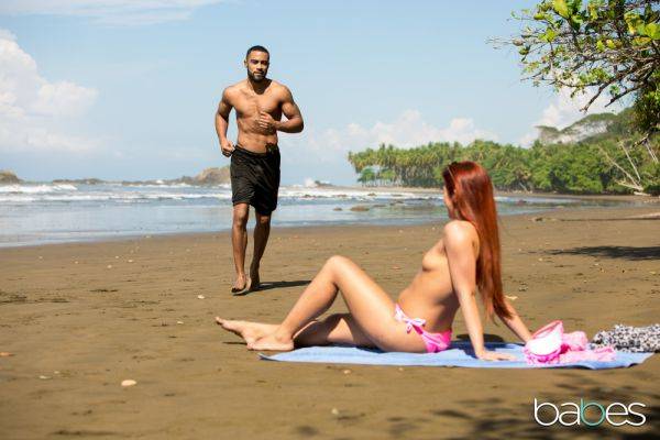 Gala Brown pleasures sporty black dude on the beach - xhand.com on systemporn.com
