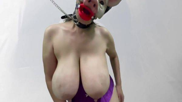 Masked Pig Slut Sucks Dildos And Boob Bouncing - hotmovs.com on systemporn.com