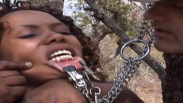 Super Hot Curly Black Babe Tied Up And Roughly Teased By Two Dominant Massive Dicks - txxx.com on systemporn.com