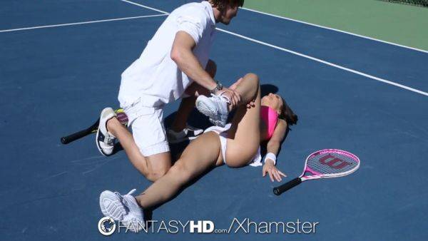 Watch Dillion Harper get her tight pussy pounded on a tennis court by a big dick - sexu.com on systemporn.com