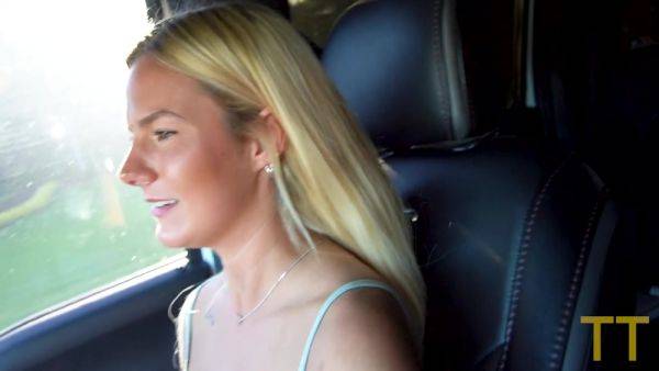 Sexy 20 Year Old Blonde Cheats On Her Boyfriend In Parking Lot With Lacy Tate - hclips.com - Usa on systemporn.com