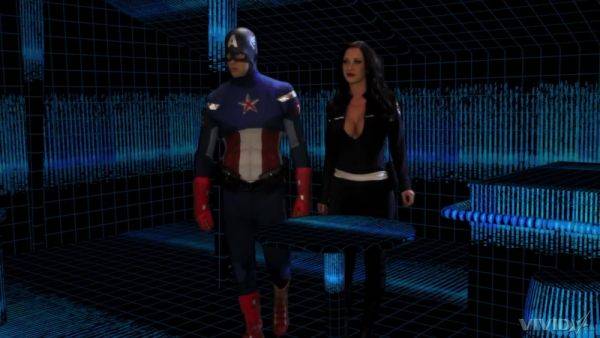 Busty brunette granted Captain America's huge dick for more than just blowjob - hellporno.com on systemporn.com
