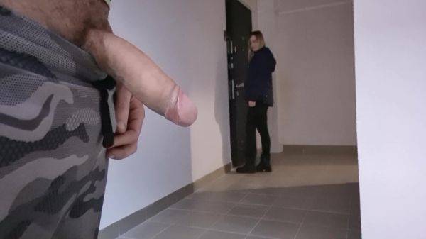 A Man Showed A Dick To His New Beautiful Neighbor, He Jerks Off A Dick In Front Of Her, She Is Excited In Shock And Wants To Touch His Big Dick And Masturbate Him 5 Min - hclips.com - France on systemporn.com