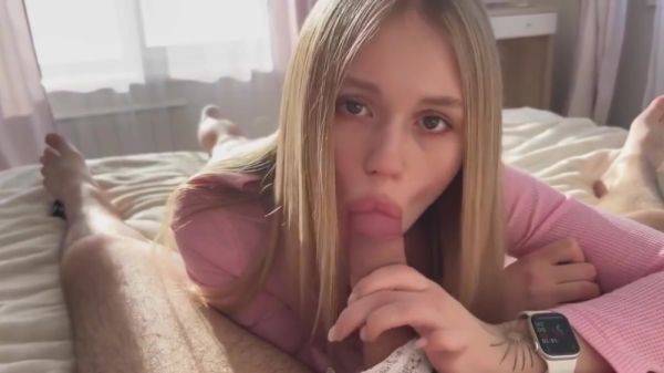 Russian Blonde Got A Facial After A Hot Fuck - hotmovs.com - Russia on systemporn.com