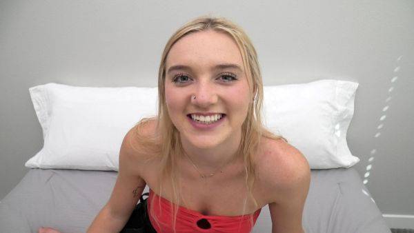 This blonde 18 yr old inhales a fat cock - xhand.com on systemporn.com