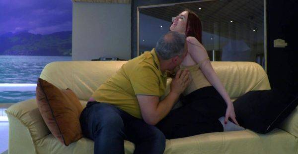 Alluring redhead loves getting intimate with her curious stepdad - alphaporno.com on systemporn.com
