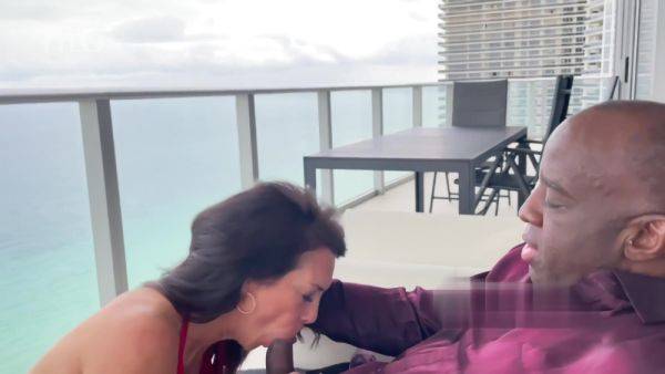 Beautiful Milf Fucks Her Lover On A Resort Balcony - upornia.com on systemporn.com