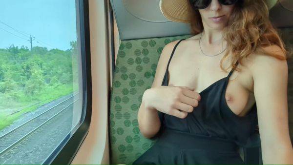 Flashing My Natural Tits On A Train In Front Of A Voyeur - hclips.com on systemporn.com