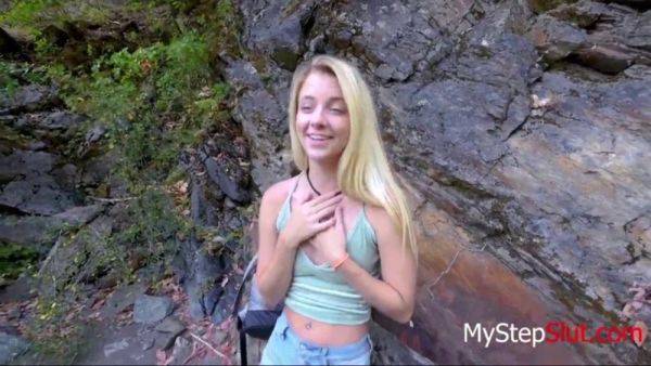 Stepdad takes his teen daughter out in the woods and gives her a cumshot - sexu.com on systemporn.com