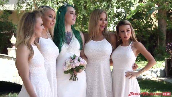 Appealing babes turn wedding party into loud orgy - hellporno.com on systemporn.com