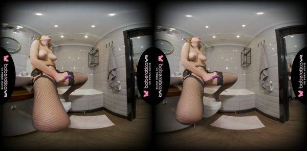 Candy Red bathroom - solo masturbation in POV VR with toy - xhand.com on systemporn.com