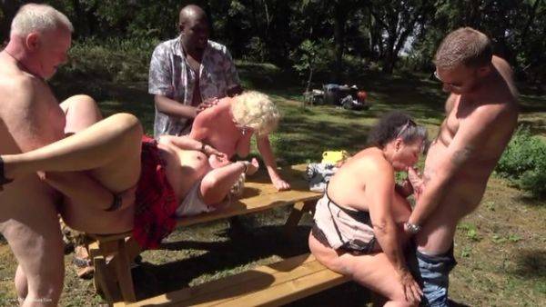 Three BBW Grannies go dogging in the park - hclips.com on systemporn.com