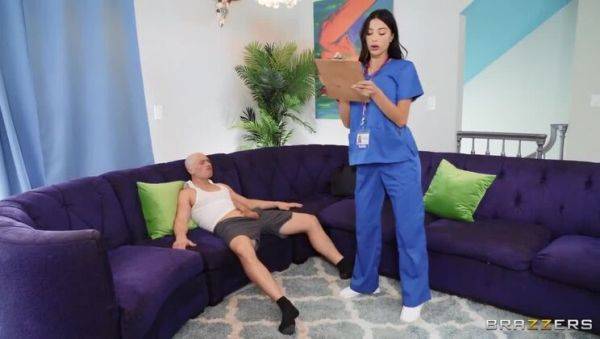 Nurse Azul's House Visit: A Big-Titted MILF's Medical Attention - veryfreeporn.com on systemporn.com