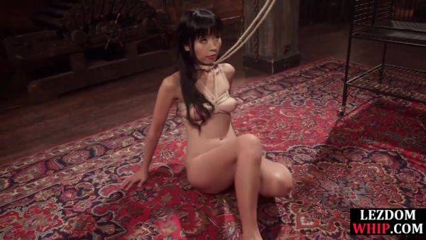 Whipping busty lezdom fucks Asian sub with strapon - hotmovs.com on systemporn.com