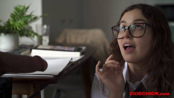 Leana Lovings and her study buddy study together and share a hard cock - sexu.com on systemporn.com