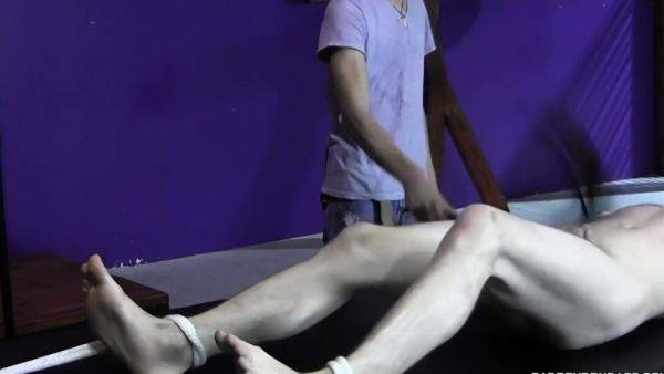 Restrained Thomas White flogged by deviant Kayden Winters - drtuber.com on systemporn.com