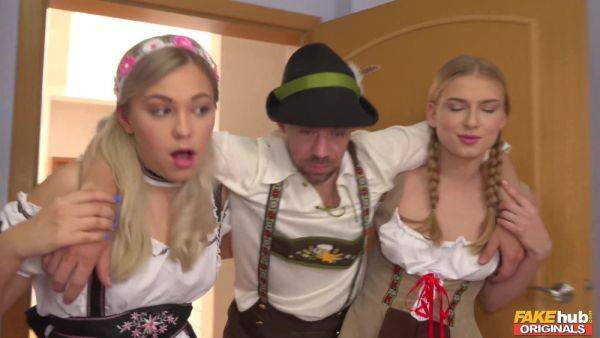 Oktoberfest Threesome Adventure with 2 Busty Blondes - Selvaggia - xhand.com - Russia on systemporn.com