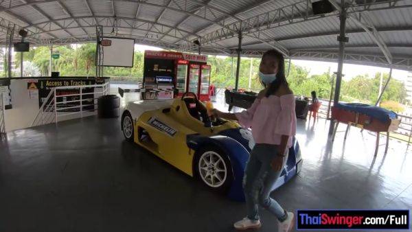 Cute Thai amateur teen girlfriend go karting and recorded on video after - hotmovs.com - Thailand on systemporn.com