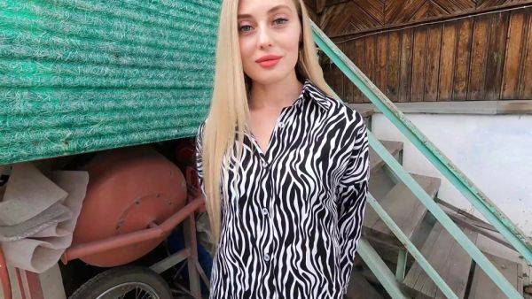 Russian blonde gave a blowjob and framed her pussy for a discount for home repairs. - anysex.com - Russia on systemporn.com