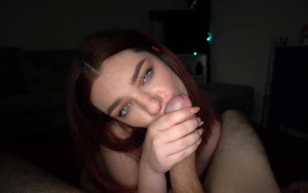 Redhead throats the big dick while moaning for harsh sex - alphaporno.com on systemporn.com