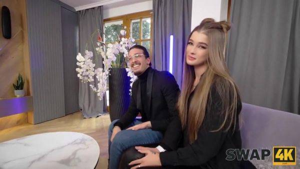 Veronica Leal & Olivia Sparkle - We Tricked This Guy And Fucked His Wife - videomanysex.com on systemporn.com