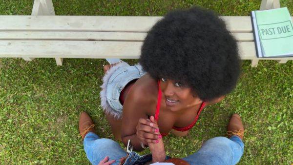 Ebony babe gets her pussy hard rammed and soaked in white sperm - hellporno.com on systemporn.com