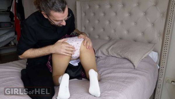 Asian Student Gets Spanked by Teacher After School - porntry.com on systemporn.com