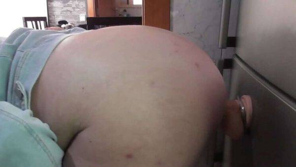 Hot Hispanic Big Ass Sister Plays with Huge Dildo in Kitchen - xxxfiles.com on systemporn.com