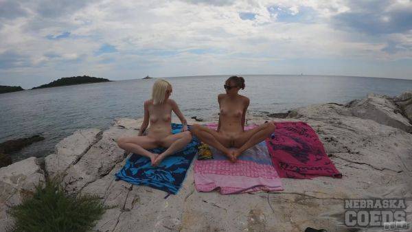 Naked Beach Day On Vacation In Croatia Enjoying Sun On Both Ingrida And Miss Pussycat - hotmovs.com - Croatia on systemporn.com