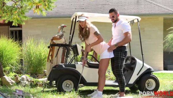 Blonde Golf Instructor Gets Stiffened Up by Big Cock Outdoor - veryfreeporn.com on systemporn.com