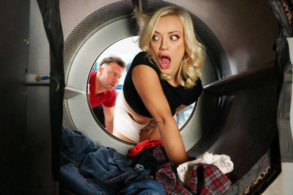 Blonde stuck in laundrymachine and will do anything for help - txxx.com on systemporn.com