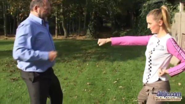 Eugene & Blonde Rodica's Taekwondo Ta-Tas - porntry.com on systemporn.com