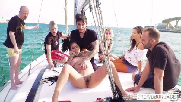 First Time BDSM Action: Spanish Aisha's Big Tit Threesome on a Boat - veryfreeporn.com - Spain on systemporn.com